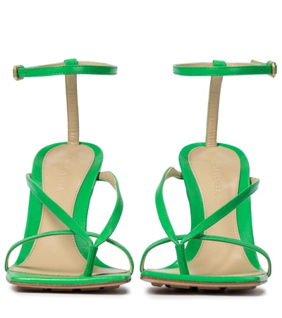 Shop Bottega Veneta Stretch Leather Sandals In Green