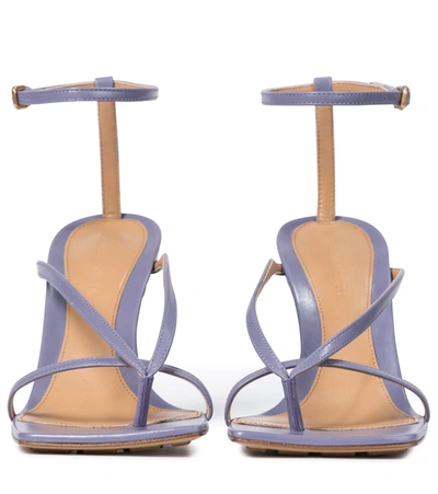 Shop Bottega Veneta Stretch Leather Sandals In Purple