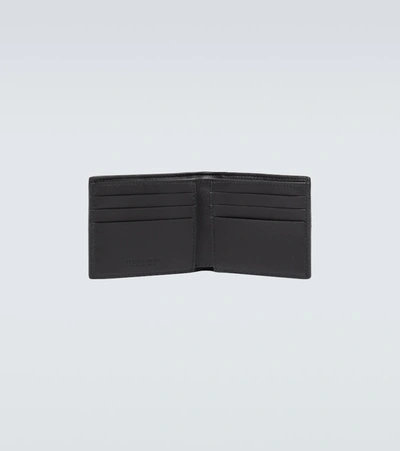 Bottega Veneta Intrecciato Bi-fold Wallet In Black