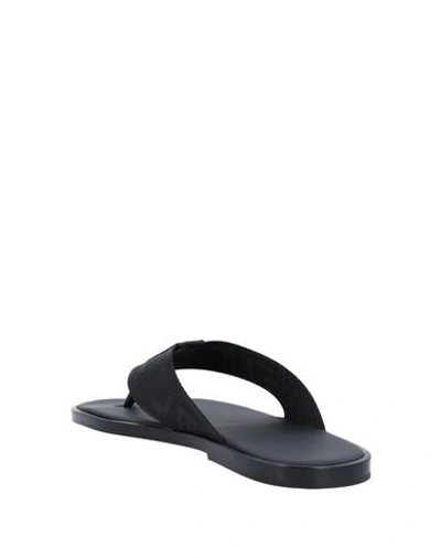Shop Versace Toe Strap Sandals In Black