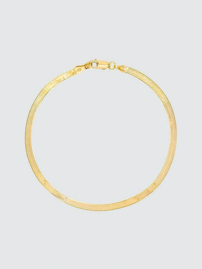 Shop Adina's Jewels - Verified Partner Herringbone Anklet In Gold