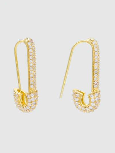 Shop Adina's Jewels - Verified Partner Safety Pin Earring In Gold