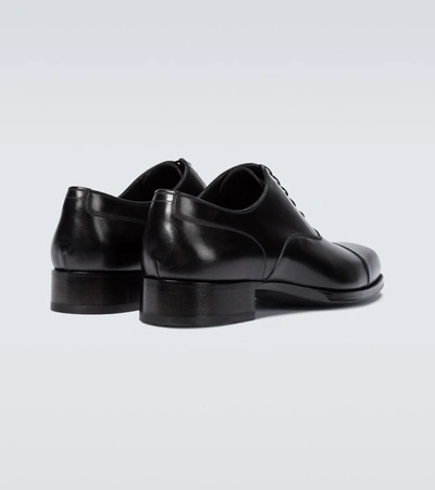 Shop Tom Ford Elkan Leather Oxford Shoes In Black