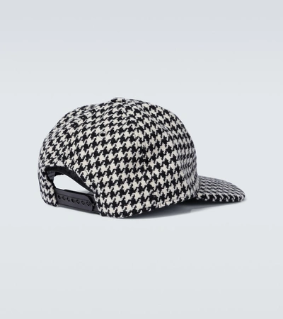 Shop Ami Alexandre Mattiussi Houndstooth Cap With Patch In Multicoloured