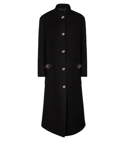 Shop Gucci Wool Coat In Black