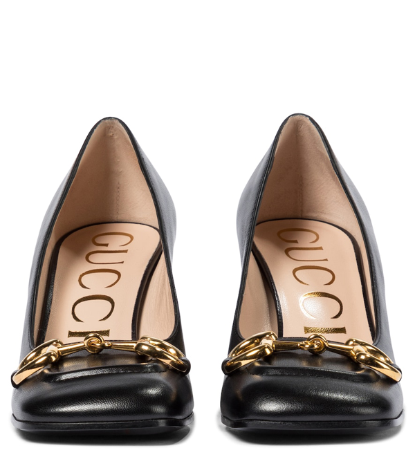 gucci horsebit mid heel pumps