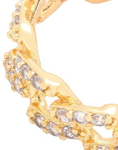 Shop Crystal Haze Mexican Chain Ring Woman Ring Gold Size 6.75 Brass, 18kt Gold-plated, Cubic Zirconia
