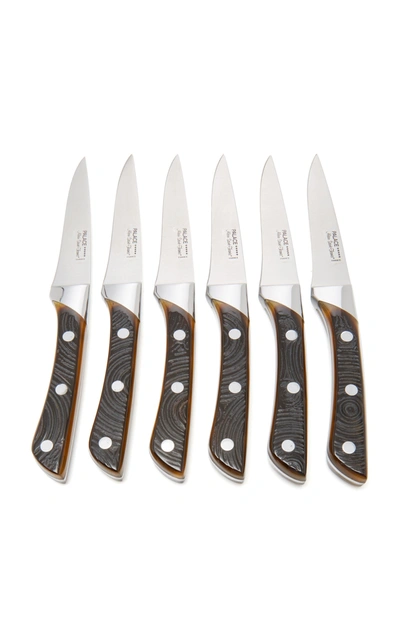 Shop Alain Saint-joanis Palace Set-of-six Silver-plated Knives Set In Brown