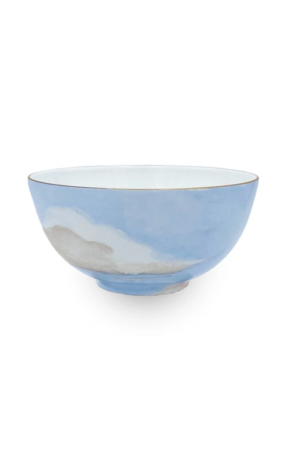 Shop Jonathan Hansen X Marie Daã¢ge Ciels Bleus Serving Bowl — Medium In Blue