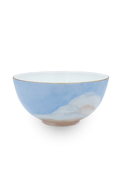 Shop Jonathan Hansen X Marie Daã¢ge Ciels Bleus Serving Bowl — Medium In Blue