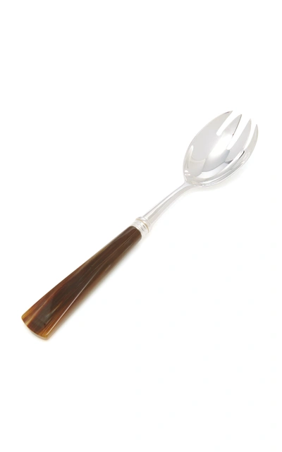 Alain Saint-joanis Tonia Silver-plated Horn Salad Set In Brown