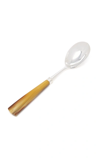 Alain Saint-joanis Tonia Silver-plated Horn Salad Set In Brown