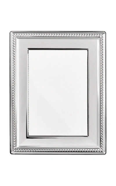Shop Christofle Perles 4x6 Picture Frame In Silver