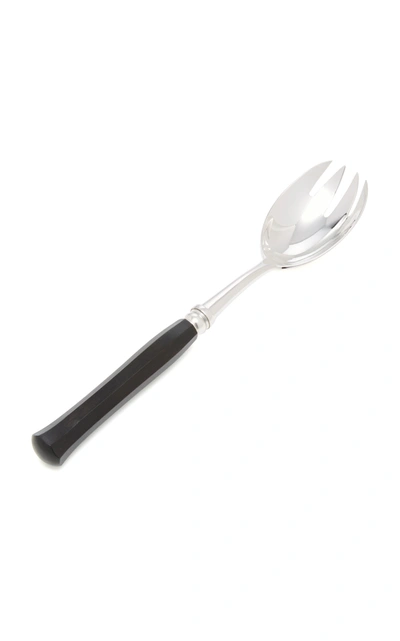 Alain Saint-joanis Riviera Silver-plated Ebony Salad Set In Black