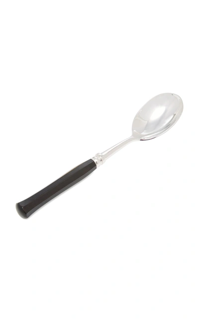 Alain Saint-joanis Riviera Silver-plated Ebony Salad Set In Black