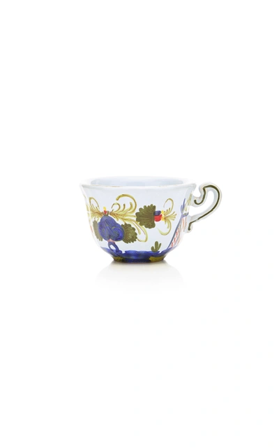 Moda Domus Set-of-four Carnation Coffee Cups And Saucers In Multi