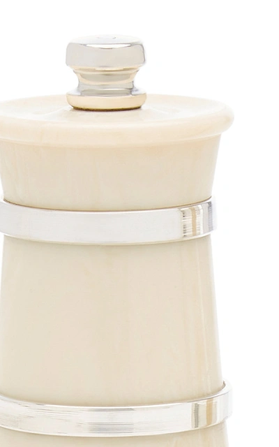 Moda Domus Ivory Silver Salt And Pepper Grinder Set In Ivory
