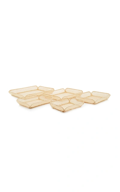 Moda Domus Set-of-5 Raffia Nesting Baskets In Neutral