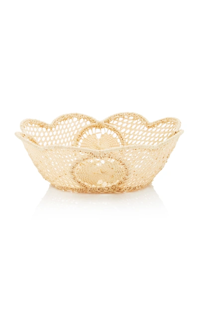 Shop Moda Domus Set-of-4 Small Oval Raffia Bowls In Neutral