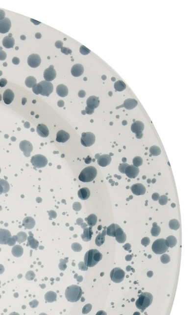 Este Ceramiche Set-of-four Ceramic Dessert Plates In Grey,white