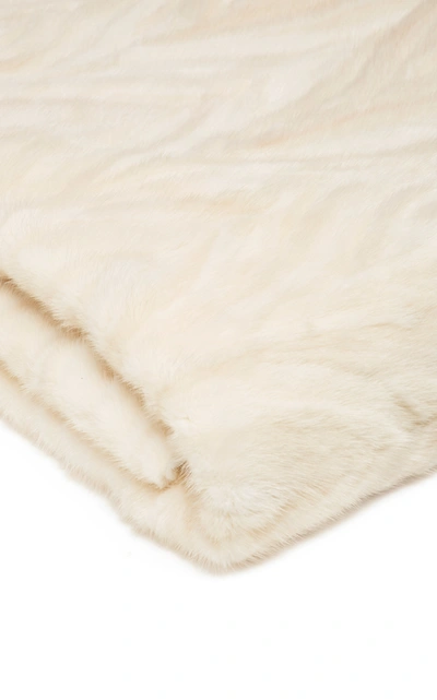 Shop Pologeorgis Patchwork Mink Fur Blanket In Neutral