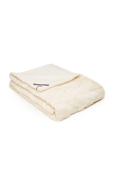 Shop Pologeorgis Patchwork Mink Fur Blanket In Neutral