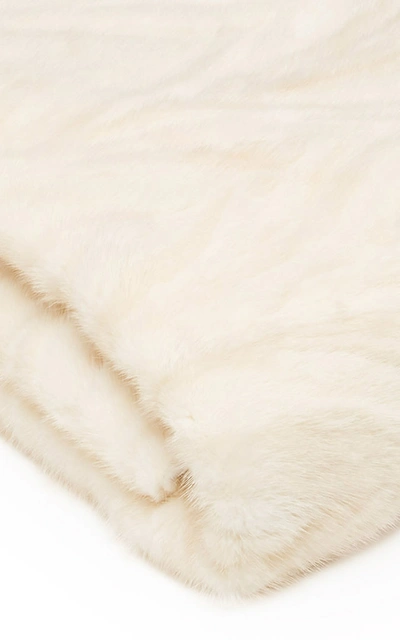 Shop Pologeorgis Patchwork Mink Fur Blanket In Neutral