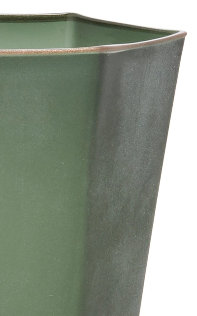 Shop Davide Fuin Frosted Glass Tumbler In Green