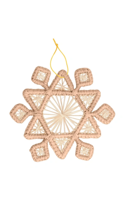 Shop Mercedes Salazar Set Of 4 Star Snowflake Ornaments In Pink
