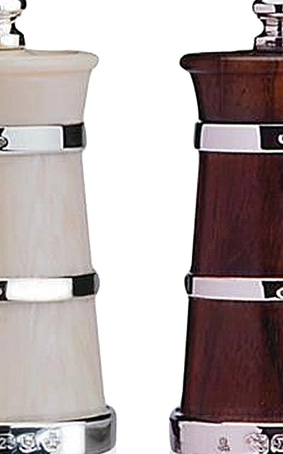 Moda Domus Ivory Salt And Wood Pepper Shaker Set In Multi