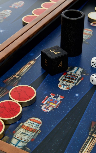 Shop Alexandra Llewellyn M'o Exclusive Robot Backgammon Set In Blue