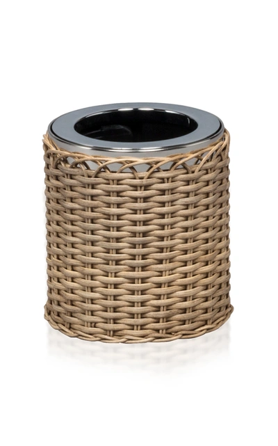 Shop Giobagnara Cannes Glacette Woven Bottle Cooler In Brown