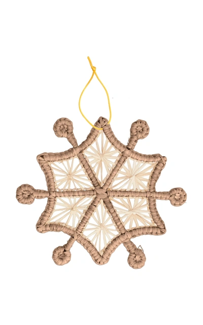 Shop Mercedes Salazar Set Of 4 Snowflake Ornaments In Pink