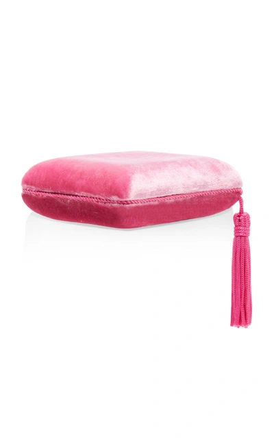 Sophie Bille Brahe Pink Velvet Tassel Jewellery Box In Pink