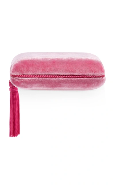 Sophie Bille Brahe Pink Velvet Tassel Jewellery Box In Pink