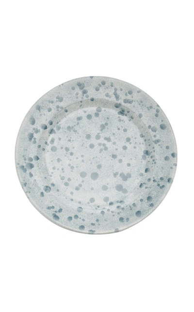 Shop Este Ceramiche Set-of-four Ceramic Dinner Plates In Grey,white