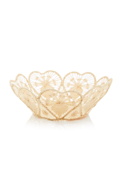Moda Domus Set-of-two Large Raffia Bowls In Neutral