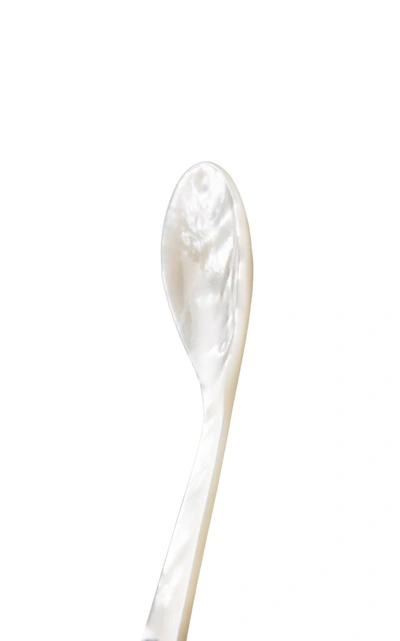Shop Lorenzi Milano Set-of-two Mother-of-pearl Caviar Spoons In White