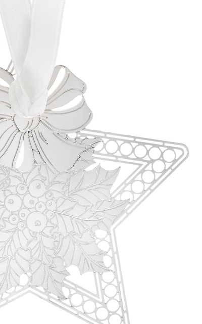Shop Christofle Foret Royale Holly Star Ornament In Silver