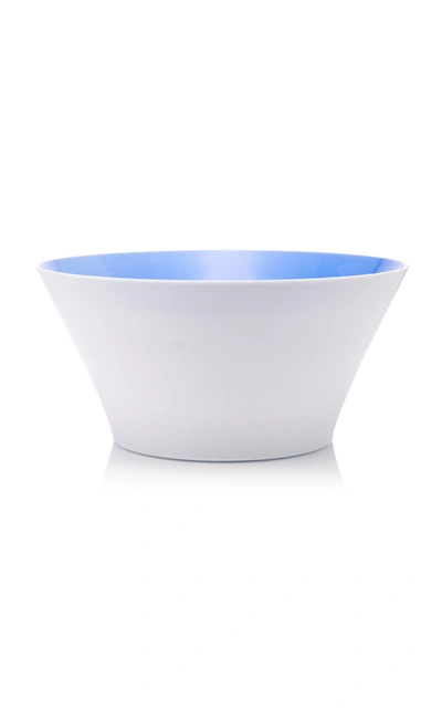 Shop Nason Moretti Lidia Large Glass Bowl In Blue,brown