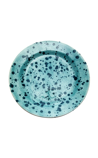 Este Ceramiche Set-of-four Ceramic Dessert Plates In Green