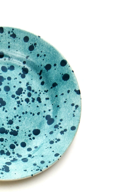 Este Ceramiche Set-of-four Ceramic Dessert Plates In Green