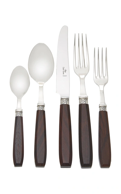 Shop Alain Saint-joanis Sancy Rosewood Stainless Steel Silverware Set In Metallic