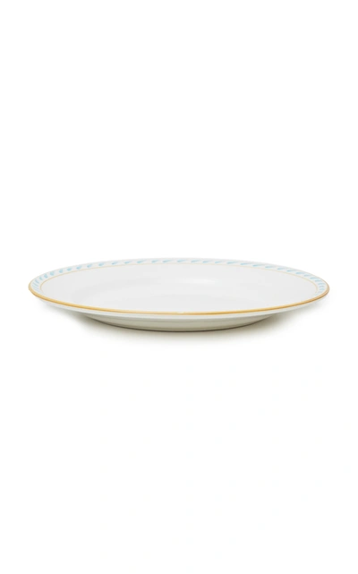 Shop Este Ceramiche Set-of-four Ceramic Dinner Plates In Blue