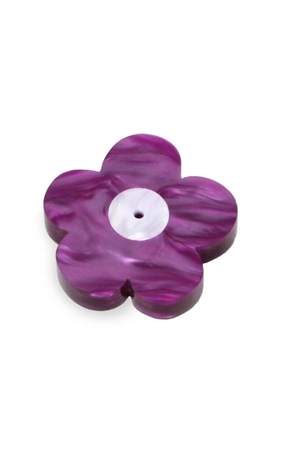 Shop Edie Parker Bud Acrylic Incense Holder In Purple
