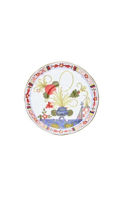 Moda Domus Set-of-four Carnation Teacups And Saucers In Multi