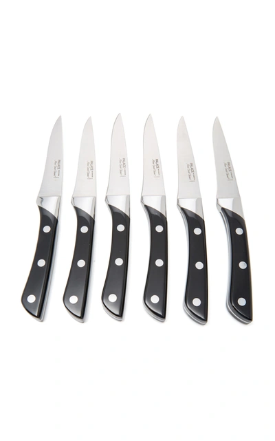 Shop Alain Saint-joanis Palace Set-of-six Silver-plated Knives In Black