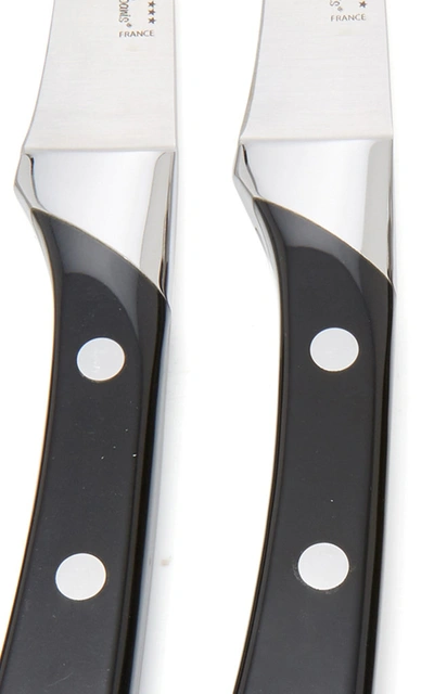 Shop Alain Saint-joanis Palace Set-of-six Silver-plated Knives In Black
