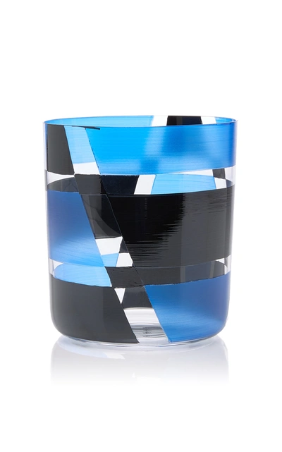 Shop Lobmeyr Martino Gamper Neo Geometric Glass Tumbler In Blue