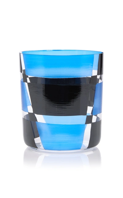Shop Lobmeyr Martino Gamper Neo Geometric Glass Tumbler In Blue